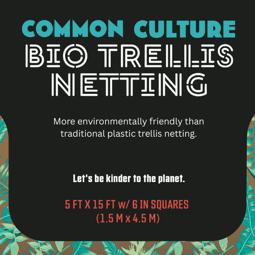 Common Culture Bio Trellis Netting Bulk Roll 5 ft x 15 ft w/ 6in Squares - Label