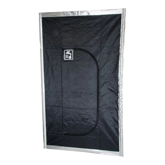 Black Hatch Zipper Door - zipper door, closed