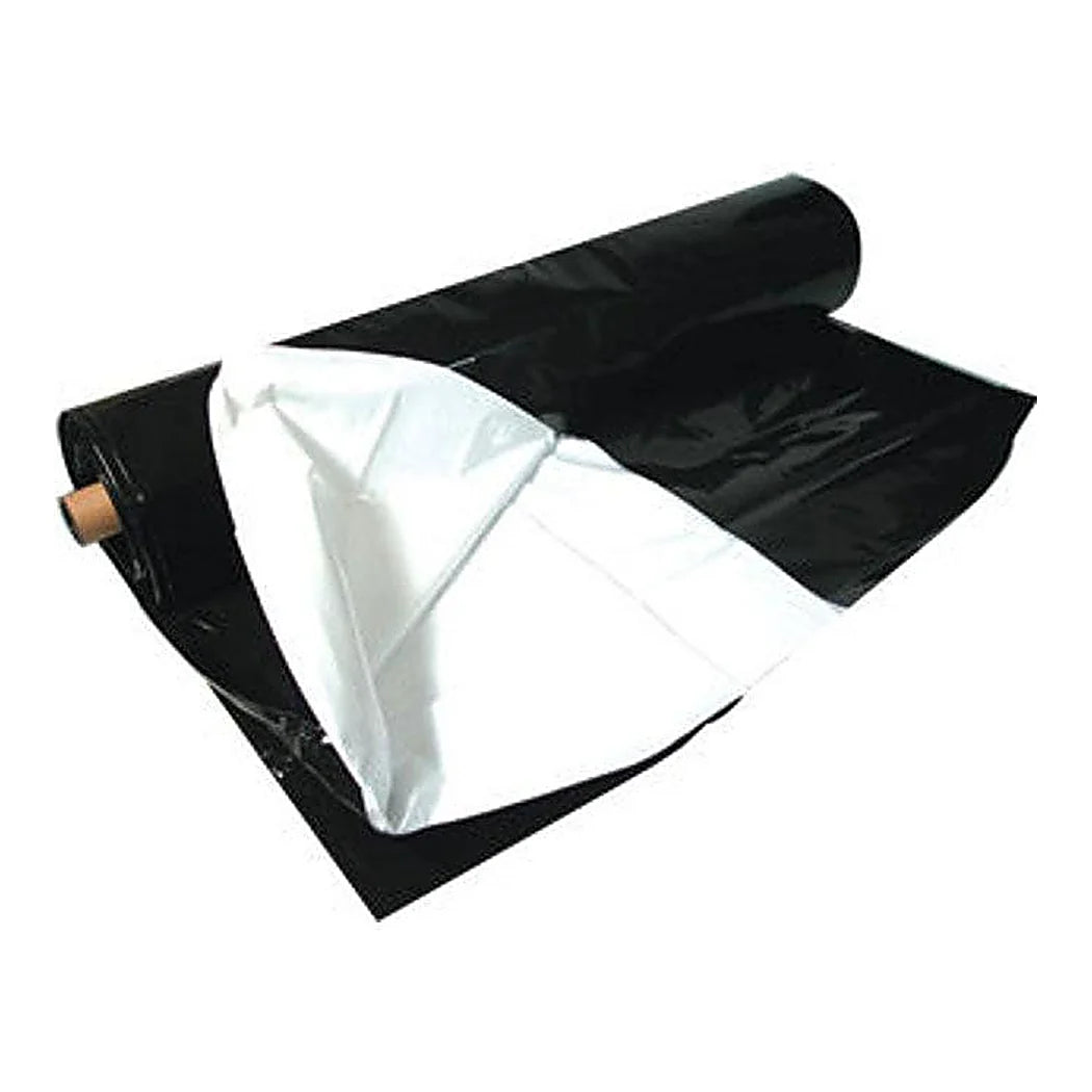 Black and white poly film roll, black outside and white inside