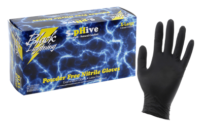 Black Lighting Powder Free Nitrile Gloves Large (100/Box)