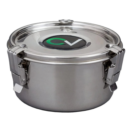 CVault stainless steel curing container, lid closed