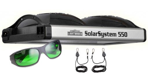California Light Works - Solar System 550 LED Grow Light with Free Hangers and Method Seven LED Glasses