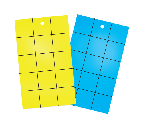 Catchmaster Pest Monitor Sticky Cards - 72 pack - Yellow and Blue