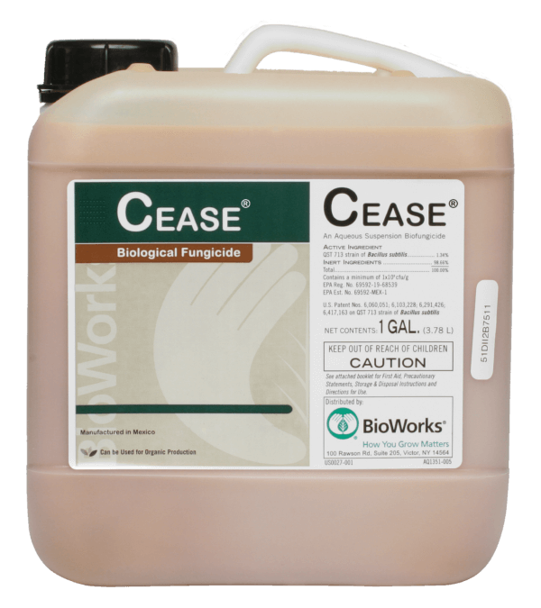 Cease - Microbial Fungicide and Bactericide - OMRI Listed, 1 Gallon