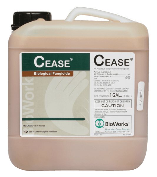 Cease - Microbial Fungicide and Bactericide - OMRI Listed, 1 Gallon