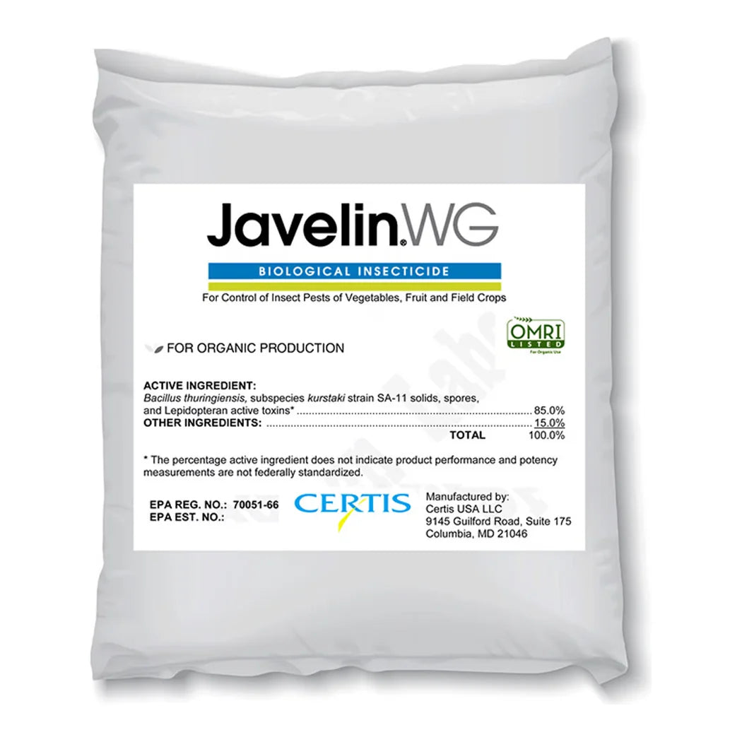Certis Javelin WG biological insecticide, 5 lb bag