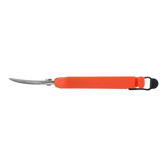 Side profile of the Chikamasa TP-500SR showing the curved blade and torsion spring