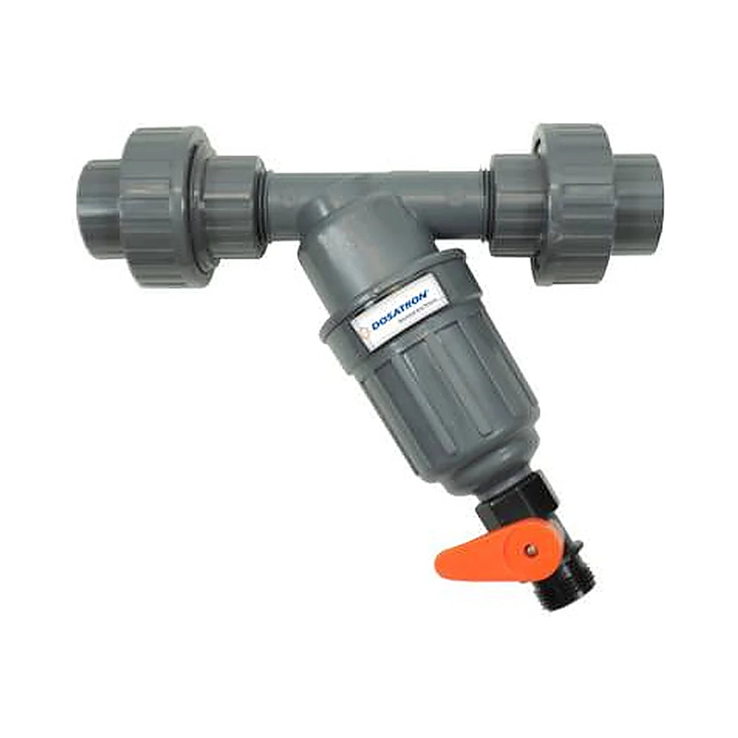 Dilution Solutions 3/4 inch in-line Y filter kit with unions and drain valve, 200 mesh