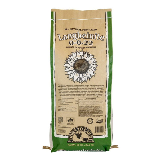 Down To Earth Langbeinite Sul-Po-Mag 0-0-22, 50 lb bag