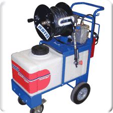 Dramm ColdFogger 20-Gallon 150' Hose Main Image Spraying