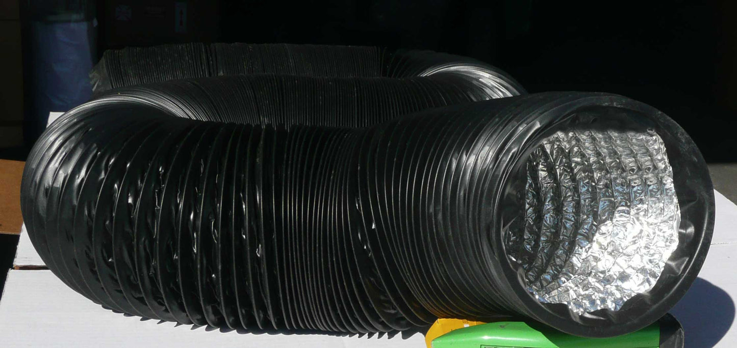 C.A.P. 6" x 25' Black Lightproof Ducting w/Clamps