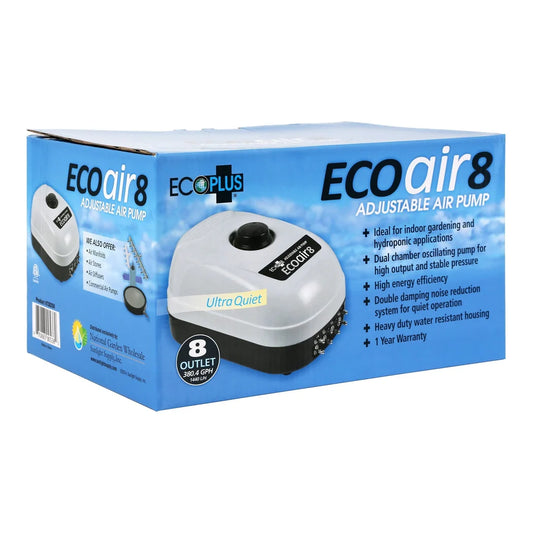 EcoPlus Air Pumps -- 8 Outlet - retail box