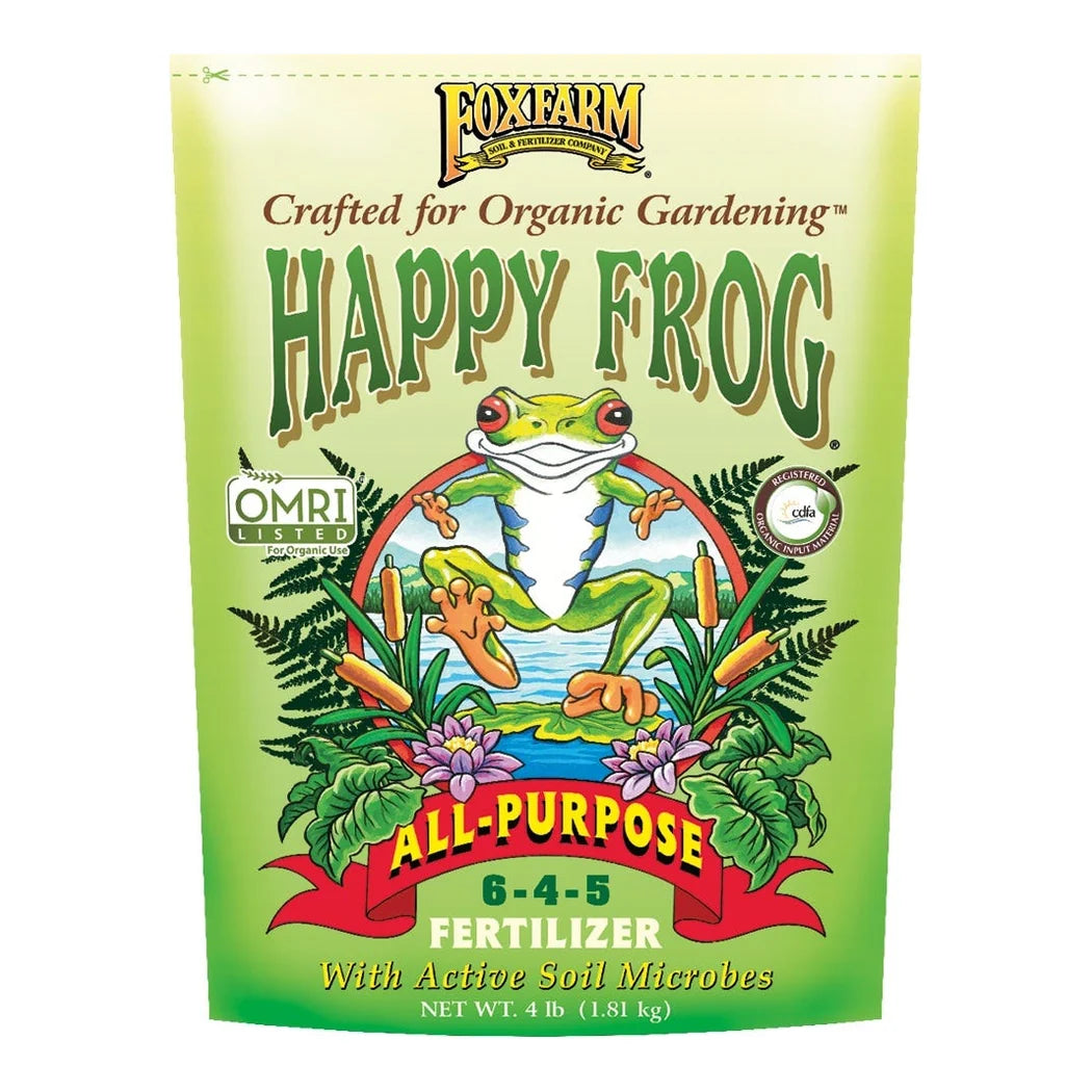 FoxFarm Happy Frog All-Purpose 6-4-5 dry fertilizer, 4 lb bag