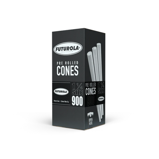 Futurola 1 1/4 Size Pre-Rolled Classic White Cones - 5