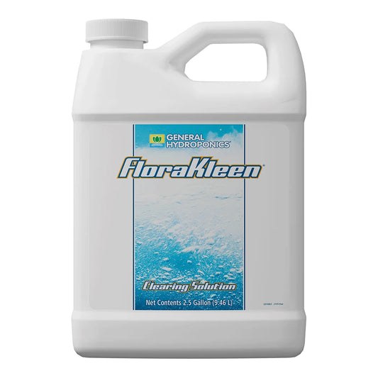 General Hydroponics FloraKleen clearing solution, 2.5 gallon jug
