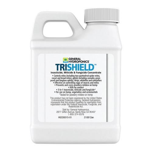 GH TriShield Insecticide Miticide Fungicide 8 oz Back Label