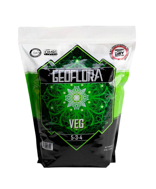 Geoflora Nutrients - VEG Dry Granular Fertilizer - 8lb - OMRI Certified (case of 5) - Front