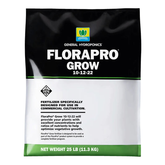 General Hydroponics FloraPro Grow 10-12-22 - FloraPro Grow 10-12-22, 25 lb bag