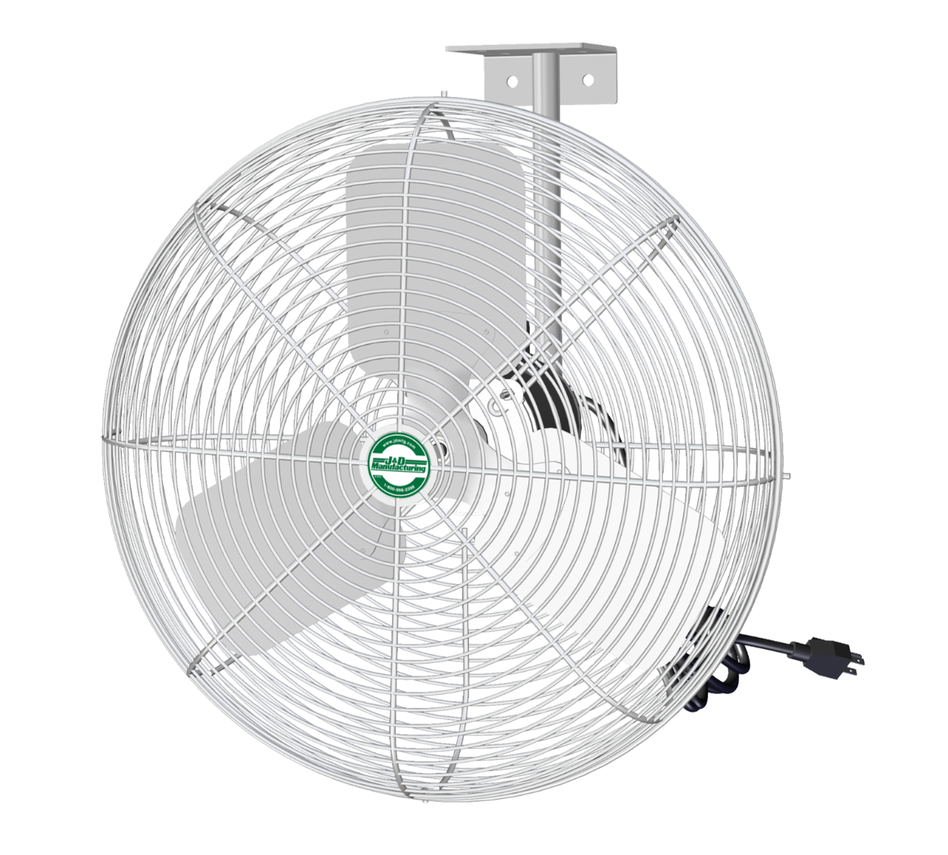 EZ-Breeze HAF 20" Basket Fan, White, 1/10HP, 1PH, 115V, W/Brkt & 10' Cord Main Image