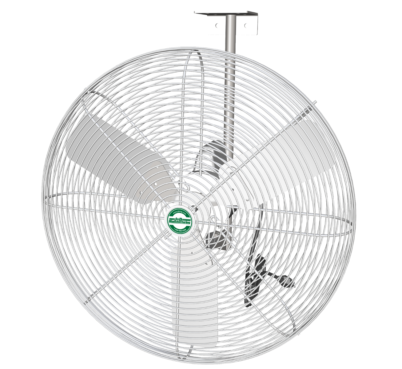 EZ-Breeze HAF 24" Basket Fan, White, 1/3HP, 1PH, 115V, W/Brkt & 10' Cord Main Image