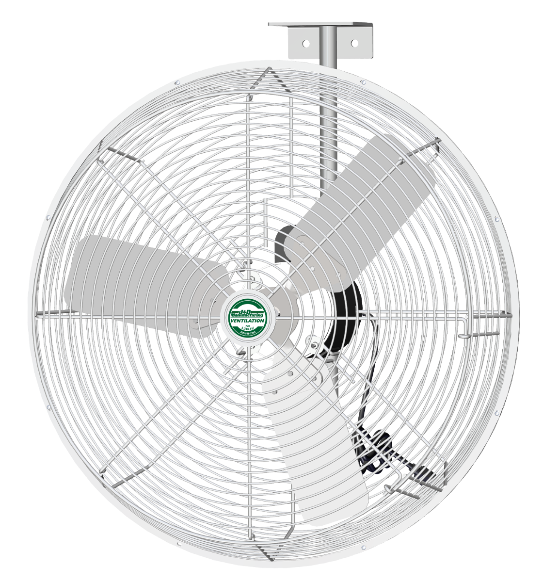 Green Breeze 24" HAF FAN, White, 1PH, 115V, 1/Var, W/Bracket & 10' Cord Main Image