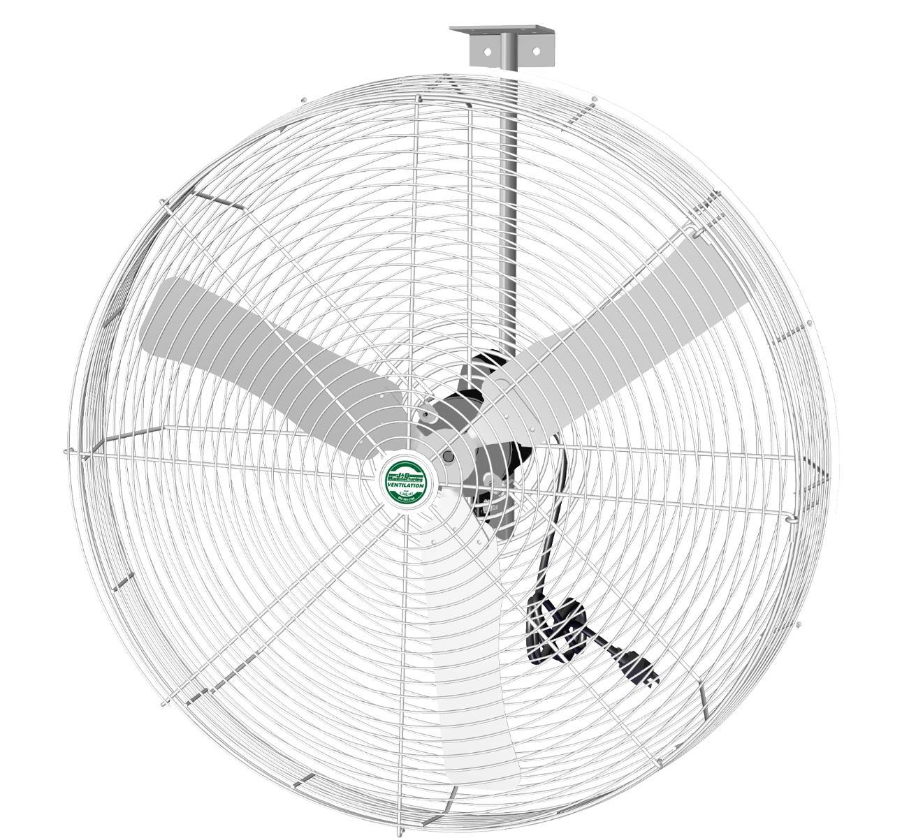 Green Breeze 36" HAF FAN, White, 1PH, 115V, 1/Var, W/Bracket & 10' Cord Main Image