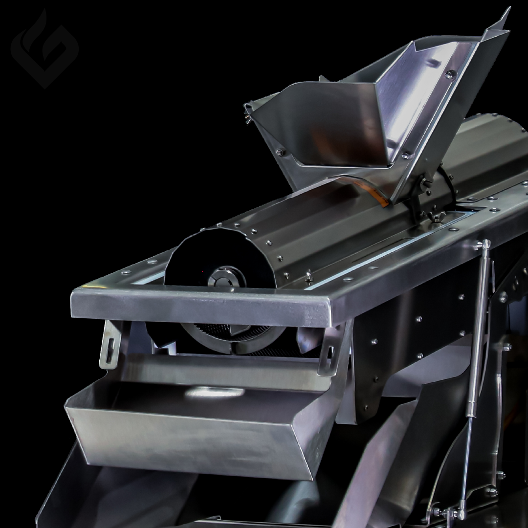 Greenbroz G Lite Grinder in dark room - Angled View