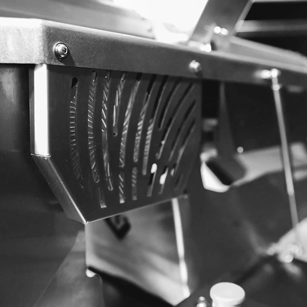 Greenbroz Model G - Grinder Side Closeup