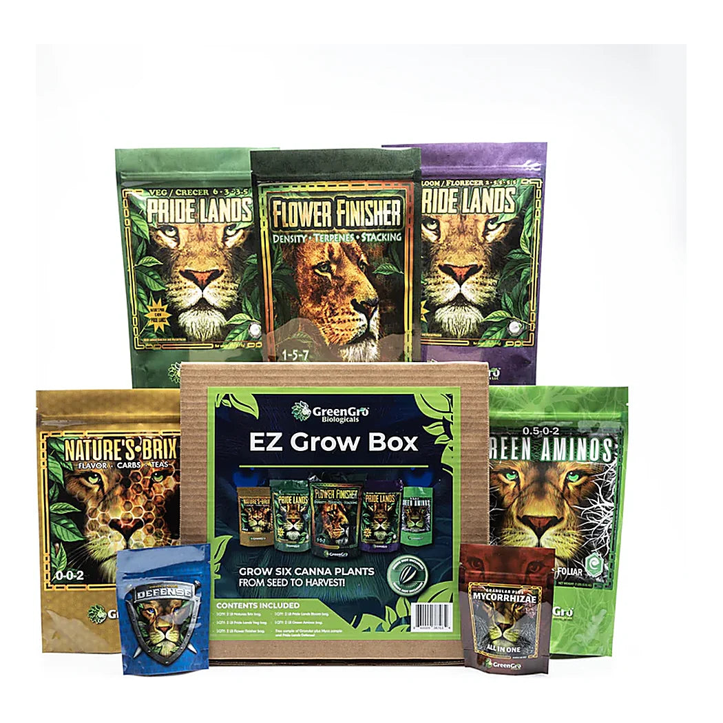 GreenGro EZ Grow Box - EZ Grow Box kit with fertilizer pouches