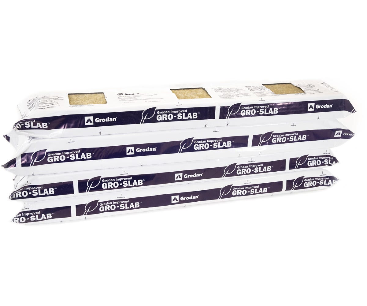 Grodan PARGRO Slab (36x6x3 W/ 3-10x10 Pre-Cut Holes) - Stacked Bags