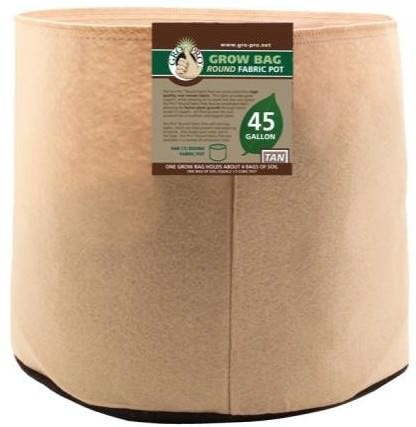 Gro Pro Premium Round Fabric Pot - Tan - 45 Gal