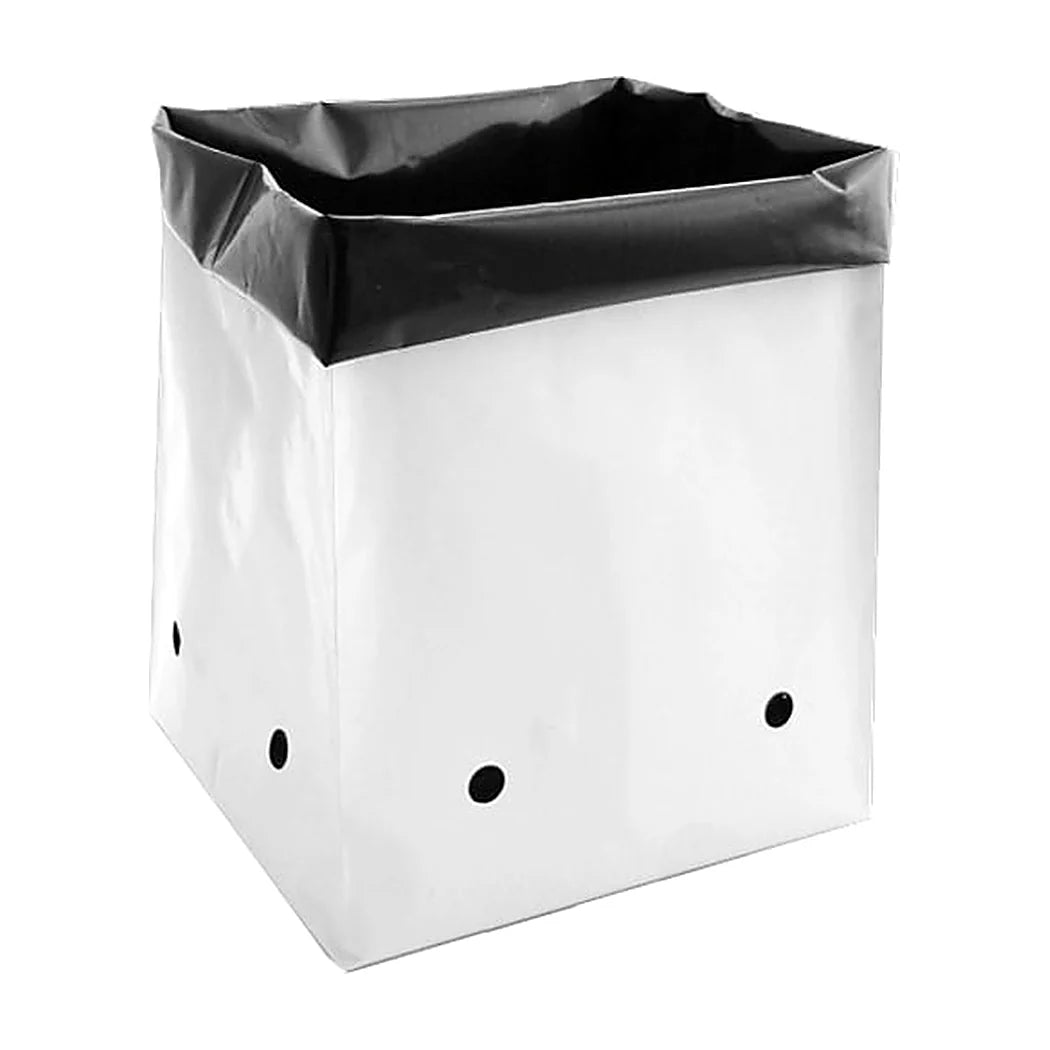 Grow1 polyethylene grow bag, white outside and black inside