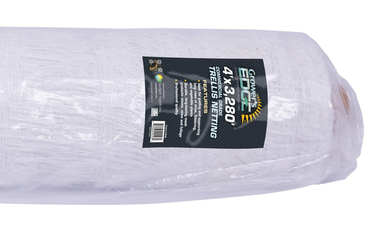Grower's Edge Commercial Grade Trellis Netting 48 In X 3280 Ft - Bulk Roll 6" Spacing Label