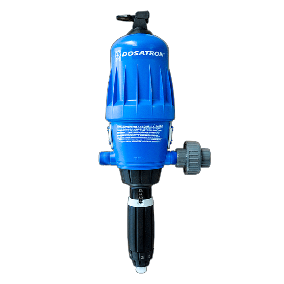 Dosatron HiFlo Series Nutrient Delivery System Unit - 1 1/2 in - 1.25 to 4.85 mL -- 0.25 to 0.9 tsp