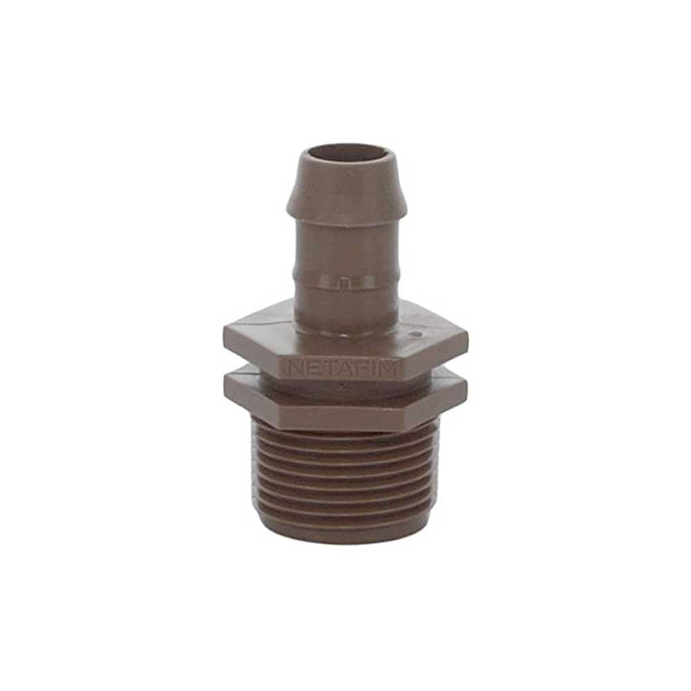 Netafim 0.820in x 3/4in MPT Insert Adapter - 50 Pack