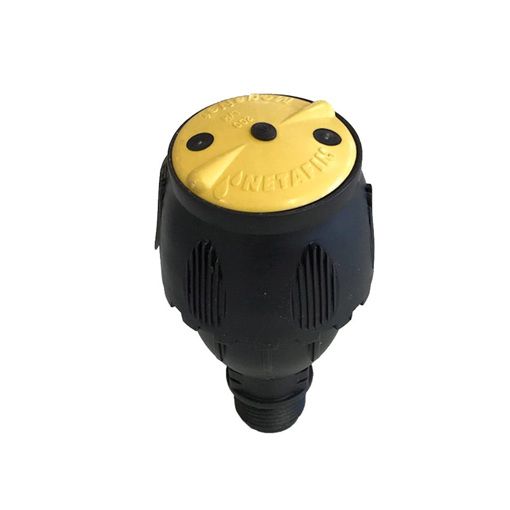 Netafim MegaNet Sprinkler, Yellow Nozzle, 24°, Head Only