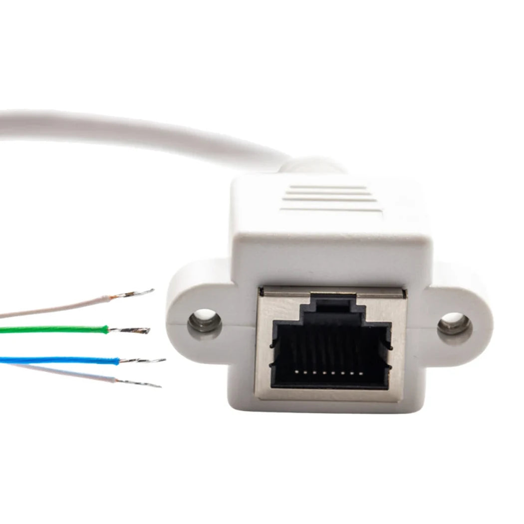 Growlink RJ45 Dimming Adapter with panel-mount RJ45 jack and four stripped leads