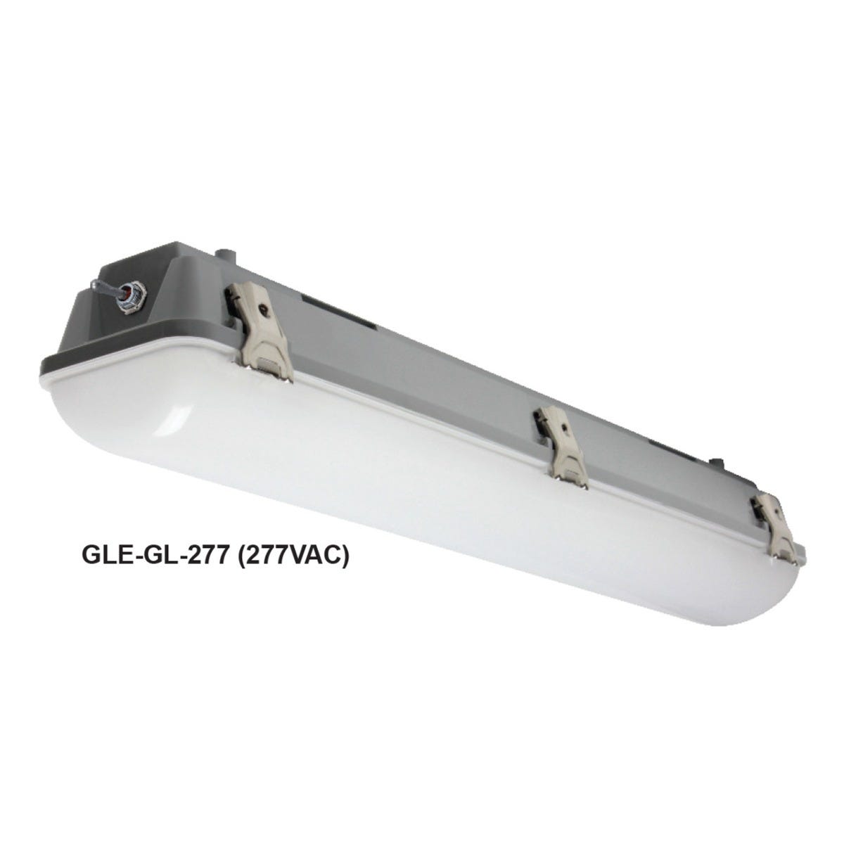 Growlite Soft Green 20W LED Vaportight Work Light/Egress Light - 15’ 277VAC Line Cord With Blunt End 277 Power Switch