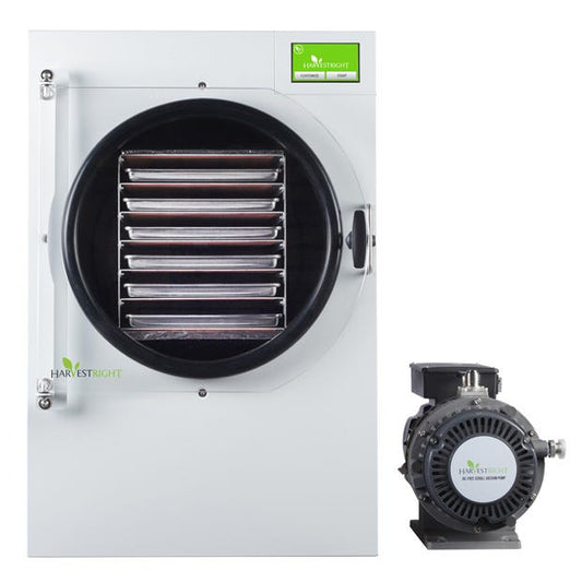 Harvest Right Freeze Dryer - Large - White - With Mylar Starter Kit with Oil-Free Pump