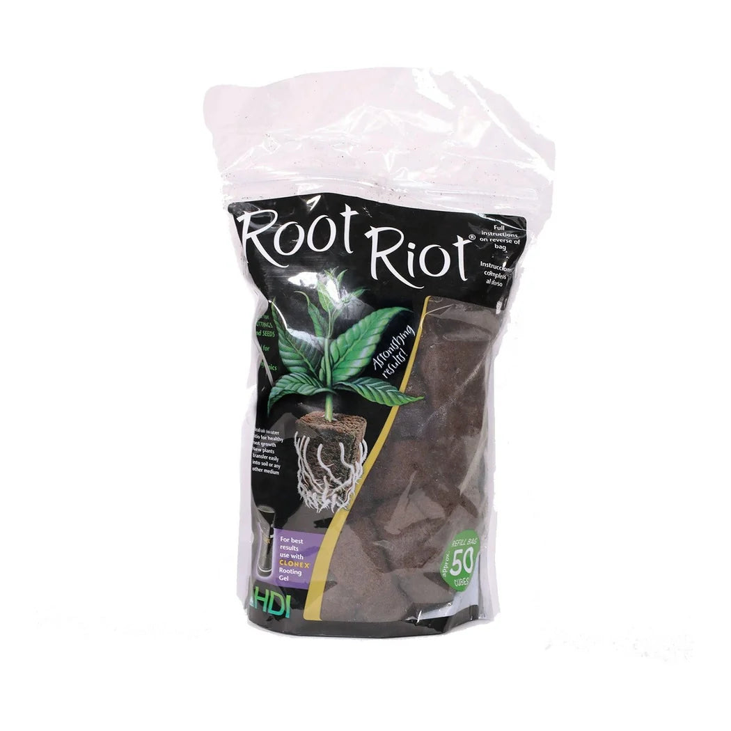 Hydrodynamics Root Riot Replacement Cubes - 50 Cubes - Root Riot replacement cubes, 50 count bag