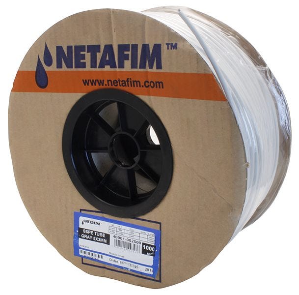 Netafim Super Flex UV White Polyethylene Tubing 5 mm ID - 1000 ft