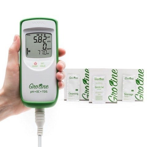 Hanna GroPro Waterproof Portable pH/EC/TDS/Temperature Meter HI9814