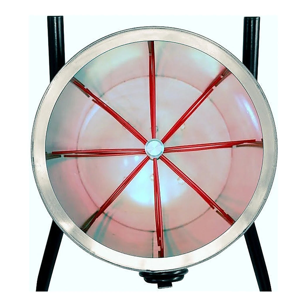Interior of the shredder drum with cutting blades