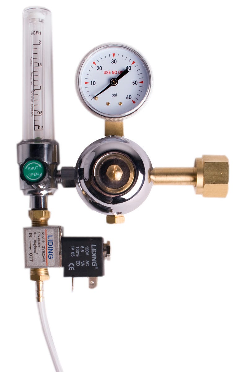 Hydrofarm CO2 Regulator (0.2-2 cu ft / hr) with Timer