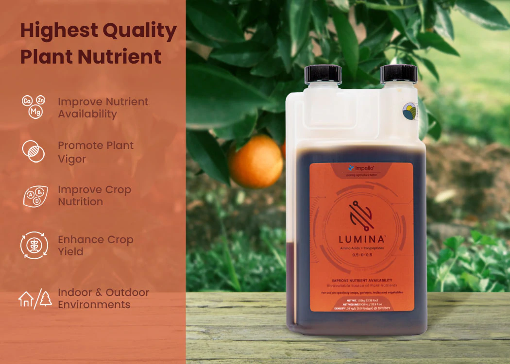 Impello Biosciences Lumina Organic Amino Acid Fertilizer Sales Card