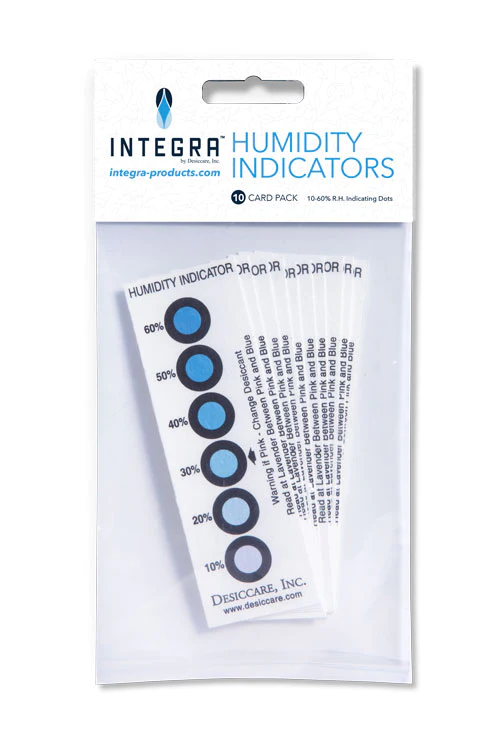 Integra Boost Humidity Indicating Cards 10% To 60% - Qty 10 Per Pack