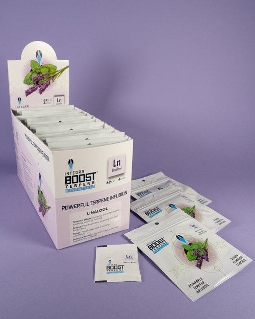 Integra Terpene Essentials 4g Linalool 62% relative Humidity master case of 288 packs Main View