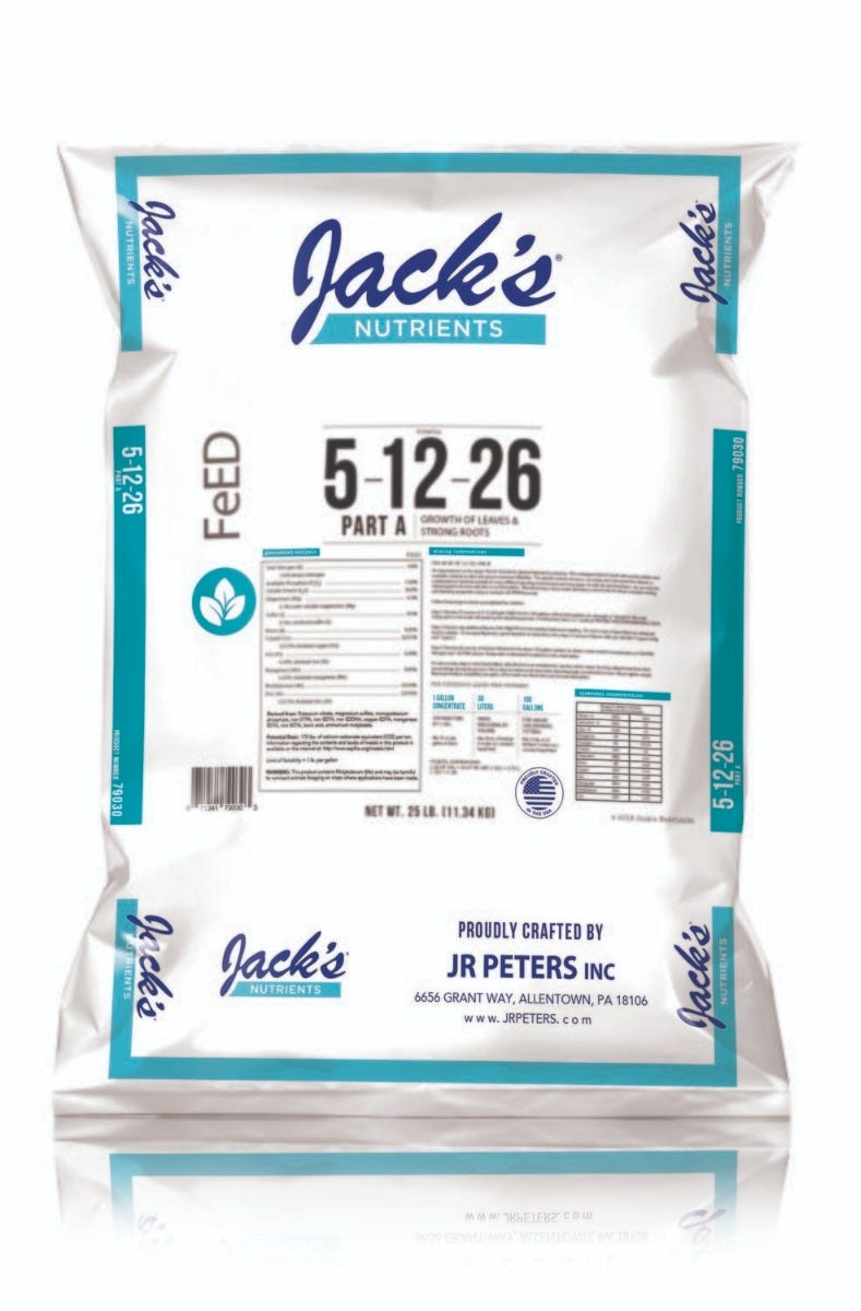 JACKS NUTRIENTS (JR Peters) 5-12-26 PART A FeED - 25LB Main Image