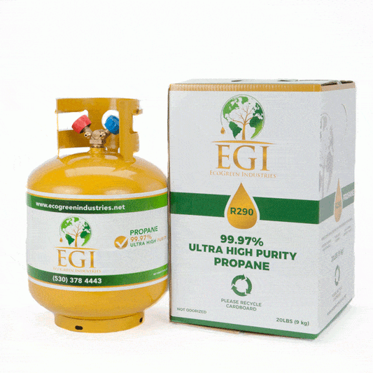 EcoGreen LP-20 R290 N-PROPANE 20lb Size 99.97% Purity with return box Front