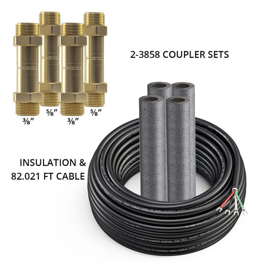 Mr.Cool 3/8 x 5/8 Coupler Kit with 75ft cable for 24k/36k Line Set with Text